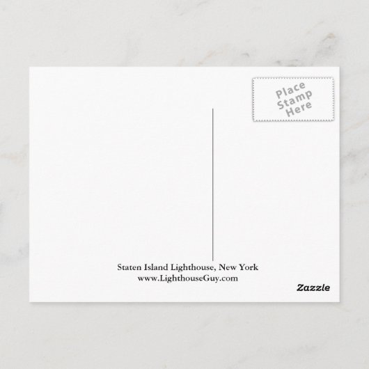 スタテンアイランドライトハウスニューヨーク葉書 ポストカード (裏面)