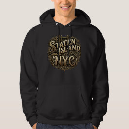 スタテンアイランド ニューヨーク市フェリー橋金色アート パーカ