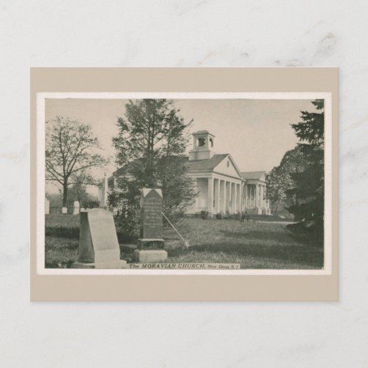 スタテンアイランドNYニュードープモラヴィア教会 ポストカード (正面)