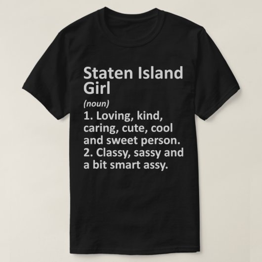 スタテンアイランドNYニューヨーおもしろいクシティホームルーツギ Tシャツ (デザイン正面)