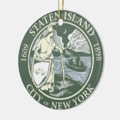 スタテン島の封印(ニューヨーク市特別区) セラミックオーナメント (左)