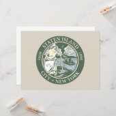 スタテン島国旗（ニューヨーク市特別区） カード (正面/裏面インサイチュ)