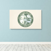 スタテン島国旗（ニューヨーク市特別区） キャンバスプリント (インサイチュ (ウッドフロア))