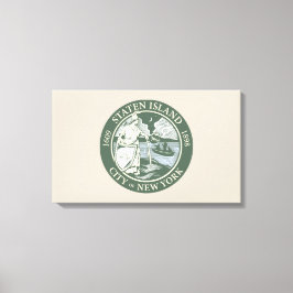 スタテン島国旗（ニューヨーク市特別区） キャンバスプリント