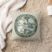 スタテン島国旗（ニューヨーク市特別区） クッション (ブランケット)