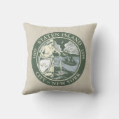 スタテン島国旗（ニューヨーク市特別区） クッション (裏面)