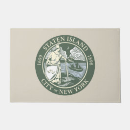 スタテン島国旗（ニューヨーク市特別区） ドアマット