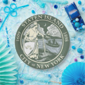 スタテン島国旗(ニューヨーク市特別区) ペーパープレート (パーティー)