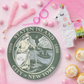 スタテン島国旗(ニューヨーク市特別区) ペーパープレート (パーティー)