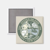 スタテン島国旗(ニューヨーク市特別区) マグネット (正面/裏面)