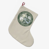 スタテン島国旗（ニューヨーク市特別区） ラージクリスマスストッキング (正面 (吊り時))