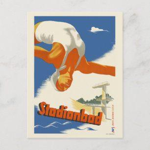スタディオンバートオーストリアヴィンテージポスター1935 ポストカード