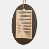 スタニスラフ・ルビエニエツキによる『Comets』、ヴィンテージ天文学 セラミックオーナメント (左)