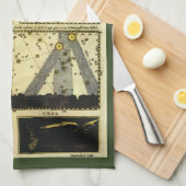 スタニスロー・ルビエッキによる劇場彗星 キッチンタオル (四つ折り)