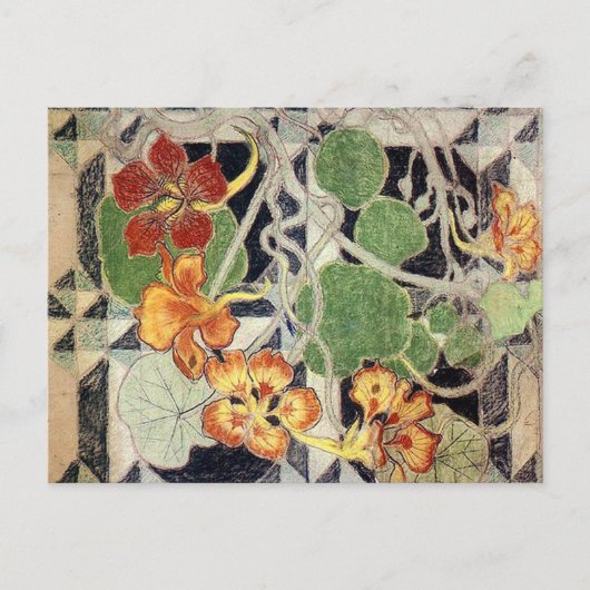 スタニスワフ・ヴィスプィアンスキ ~ アール・ヌーボー ~ ナスチルジュム ポストカード (正面)