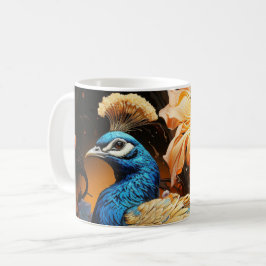 スタニングカスタムモノグラムクジャクマグ コーヒーマグカップ