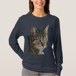 スタニングタビーキャットクローズアップポートレートベクター Tシャツ