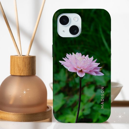 スタニングピンクフラワーパーソナライズドネーム Case-Mate iPhoneケース