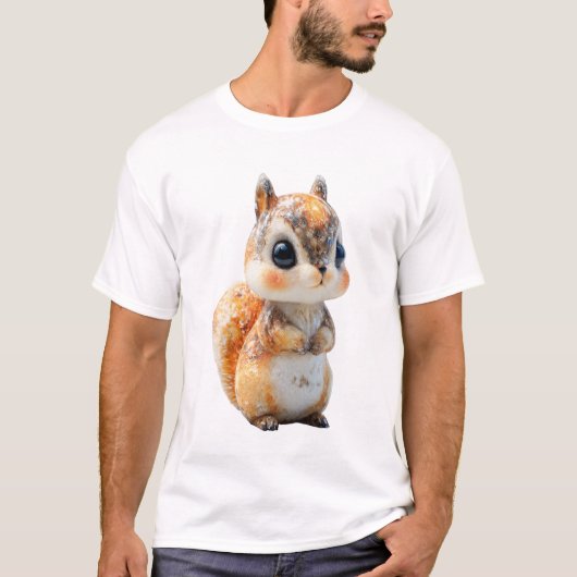 スタニング3Dちびリスアート メンズ Tシャツ (正面)