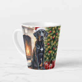 スタニング・グレートデーン・クリスマス カフェラテマグ