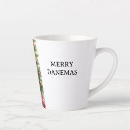 スタニング・グレートデーン・クリスマス カフェラテマグ