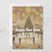 スタニング ゴールド グリッター 新年の挨拶カード シーズンカード (正面)