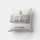 スタバンジェノルウェービューティフルストリートスケープスケッチ クッション (裏面)