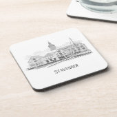 スタバンジェノルウェービューティフルストリートスケープスケッチ コースター (左側)