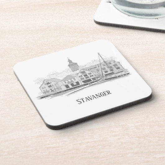 スタバンジェノルウェービューティフルストリートスケープスケッチ コースター (左側)