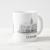 スタバンジェノルウェービューティフルストリートスケープスケッチ ジャンボコーヒーマグカップ (正面右)