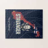 スタバンジェノルウェーレトロシティマップヴィンテージホリデイ ジグソーパズル (横)