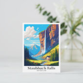 スタバーバッハ秋ズスイストラベルイラストレーション ポストカード (スタンド正面)