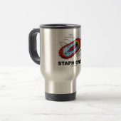 スタフのみ（細菌ダイアグラム原核細菌） トラベルマグ (正面左)