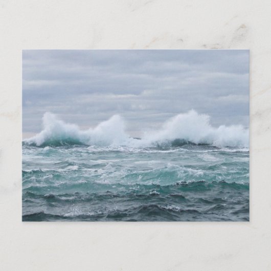 スタファ島を波が打ち破る ポストカード (正面)