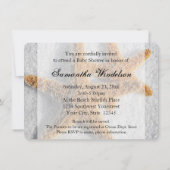 スタフィッシュインサンドビーチテーマベビーシャワー 招待状 (裏面)