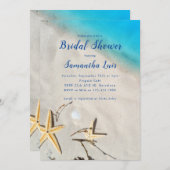 スタフィッシュインザサンドビーチブライダルシャワー 招待状 (正面/裏面)