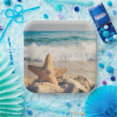 スタフィッシュオンザサンディビーチ紙プレート ペーパープレート (パーティー)