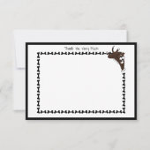 スタフィモダンーラボドッグボーン白黒フラット サンキューカード (正面)