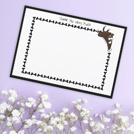 スタフィモダンーラボドッグボーン白黒フラット サンキューカード