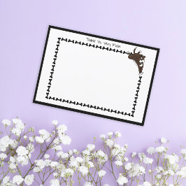 スタフィモダンーラボドッグボーン白黒フラット サンキューカード