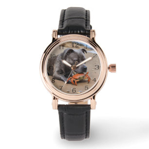 スタフィーはビーチカニのレディースの時計と友達だ 腕時計