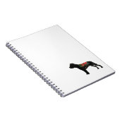 スタフィー犬ブリードボホフローラシルエット ノートブック (右側)