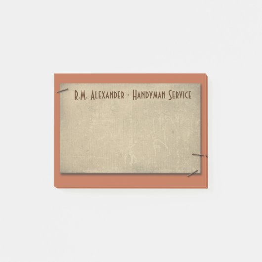 スタプル付き錆男らしびタンカスタムポストイット ポストイット (正面)