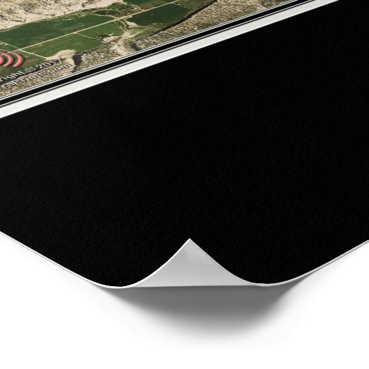 スタベーション貯水池ユタ衛星ポスターマップ ポスター (角)