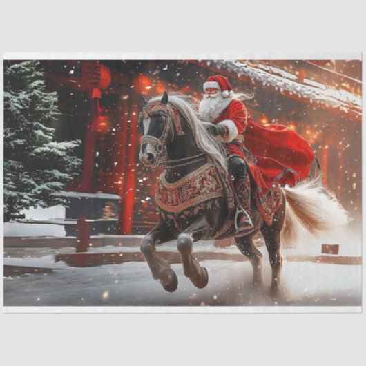 スタリオンお洒落ミッドナイトでサンタをデカップサンタ 薄葉紙 (正面)