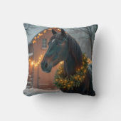 スタリオンウィズクリスマスリース クッション (正面)