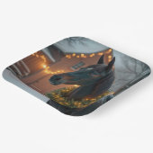 スタリオンウィズクリスマスリース ペーパープレート (傾斜あり)