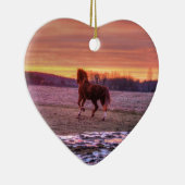 スタリオンランニングホームアットサンセットオンランチ セラミックオーナメント (右)
