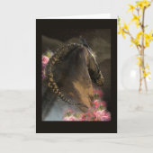 スタリオン＆ローズ - グリーティングカード (黄色い花)