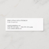 スタリオン | 動物 | 生産ビデオアニメーション スキニー名刺 (裏面)
